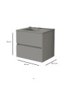 Mobile bagno sospeso Sevilla rovere quercia 60x44.6x52H: eleganza e praticità per un bagno moderno