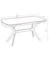 Tavolo allungabile piano ceramica effetto marmo grigio chiaro lucido Riley 160x90x76H