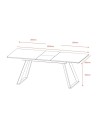 Tavolo Allungabile Shelton colore nero 160x90x76H: Stile, funzionalità e resistenza
