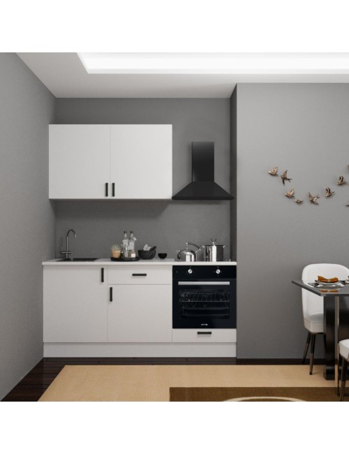 Cucina completa di elettrodomestici Asti 180 colore bianco