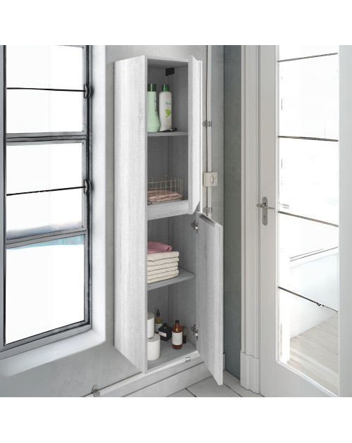 Colonna Bagno sospesa Bolton colore rovere grigio ghiaccio 35x30.5x150H
