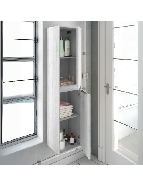 Colonna Bagno sospesa Bolton colore rovere grigio ghiaccio 35x30.5x150H