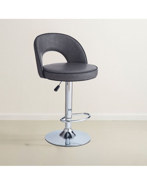 Sgabello Lisa ecopelle grigio: eleganza e comfort in un’unica soluzione