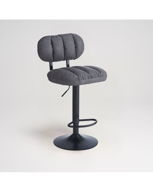 Sgabello bar ecopelle grigio Tati – Stile e comfort in un design contemporaneo