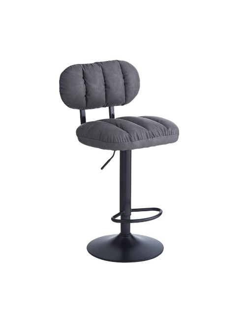 Sgabello bar ecopelle grigio Tati – Stile e comfort in un design contemporaneo