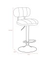 Sgabello bar ecopelle grigio Tati – Stile e comfort in un design contemporaneo