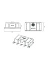 Cappa sottopensile NEWSLIM60 nero con frontalino estraibile inox Samet