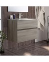 Mobile bagno sospeso rovere grigio Londres 2 cassetti 70x45x59H
