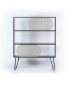 Libreria 3 ripiani Illia 94x25x117 MT190511 colore noce e gambe nere