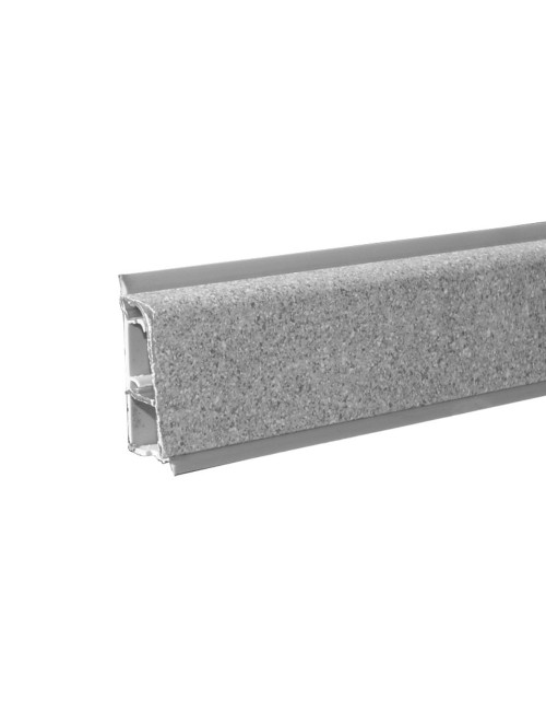 Alzatina becco di civetta in pvc effetto marmo granito grigio 500x2.5x3.9H