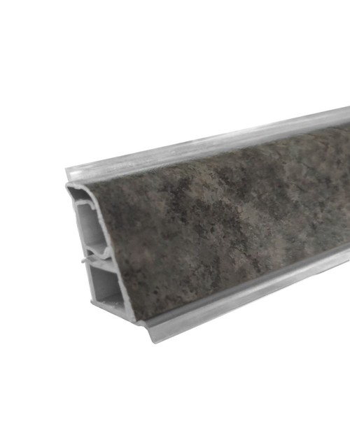 Alzatina becco di civetta in pvc grigio pietra 500x2.5x3.9H