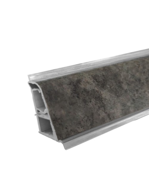 Alzatina becco di civetta in pvc grigio pietra 500x2.5x3.9H
