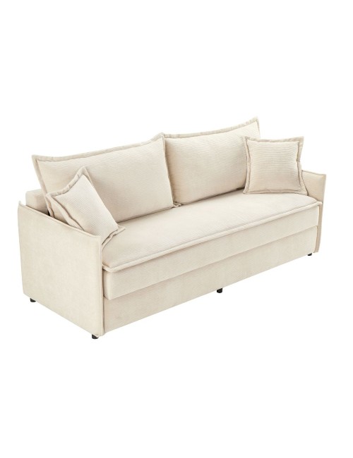 Divano Letto Ghide colore panna 217x86x95H:Comfort e Funzionalità