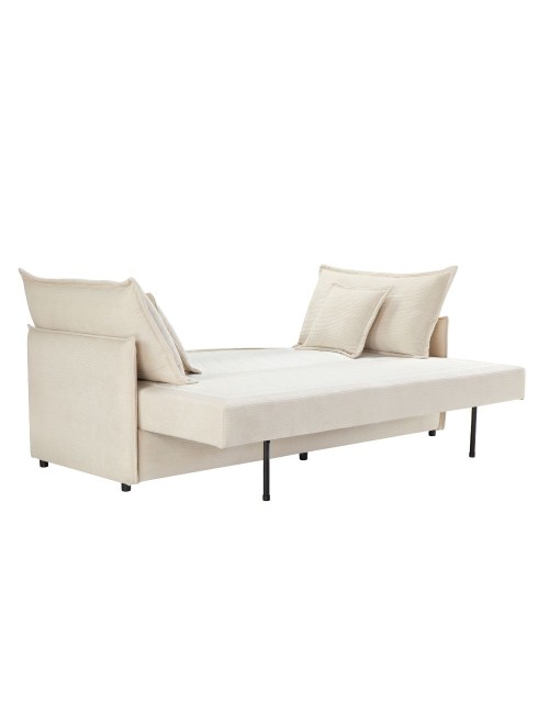 Divano Letto Ghide colore panna 217x86x95H:Comfort e Funzionalità