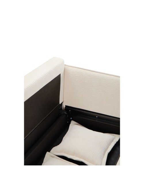 Divano Letto Ghide colore panna 217x86x95H:Comfort e Funzionalità