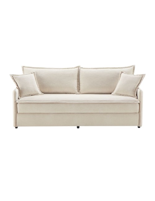 Divano Letto Ghide colore panna 217x86x95H:Comfort e Funzionalità