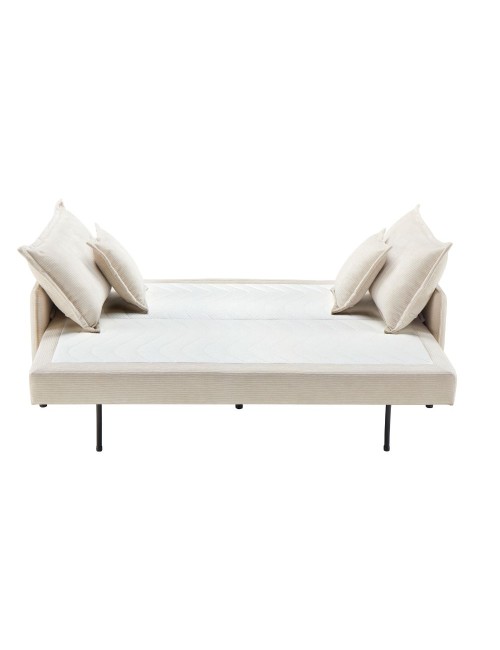 Divano Letto Ghide colore panna 217x86x95H:Comfort e Funzionalità