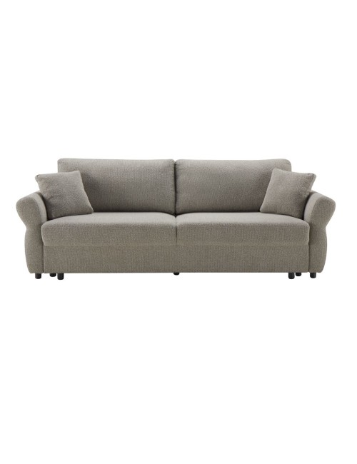 Divano Letto con topper Loki colore tortora 245x105x92H