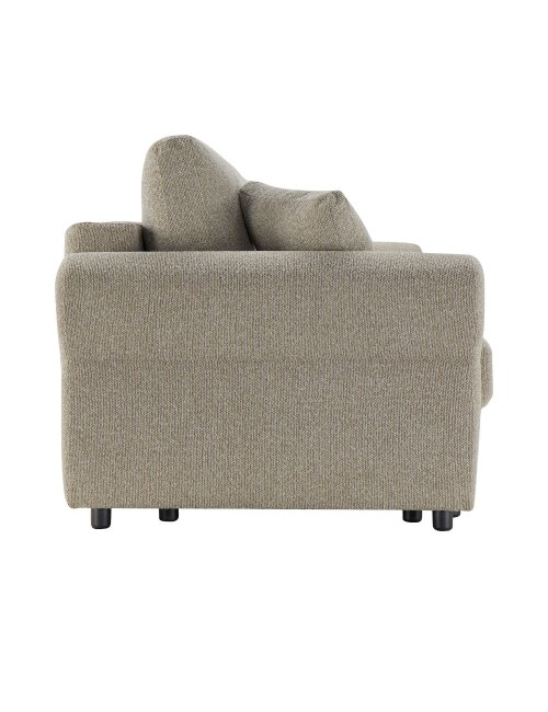 Divano Letto con topper Loki colore tortora 245x105x92H