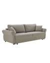 Divano Letto con topper Loki colore tortora 245x105x92H