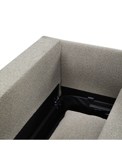 Divano Letto con topper Loki colore tortora 245x105x92H