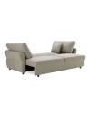 Divano Letto con topper Loki colore tortora 245x105x92H