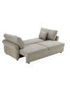 Divano Letto con topper Loki colore tortora 245x105x92H