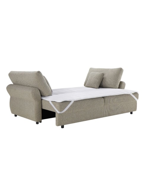 Divano Letto con topper Loki colore tortora 245x105x92H