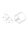 Alzatina triangolare in pvc effetto marmo granito baveno 500x2.9x2.9H