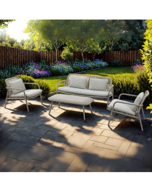 Salotto da esterno Marina beige – Raffinatezza e comfort
