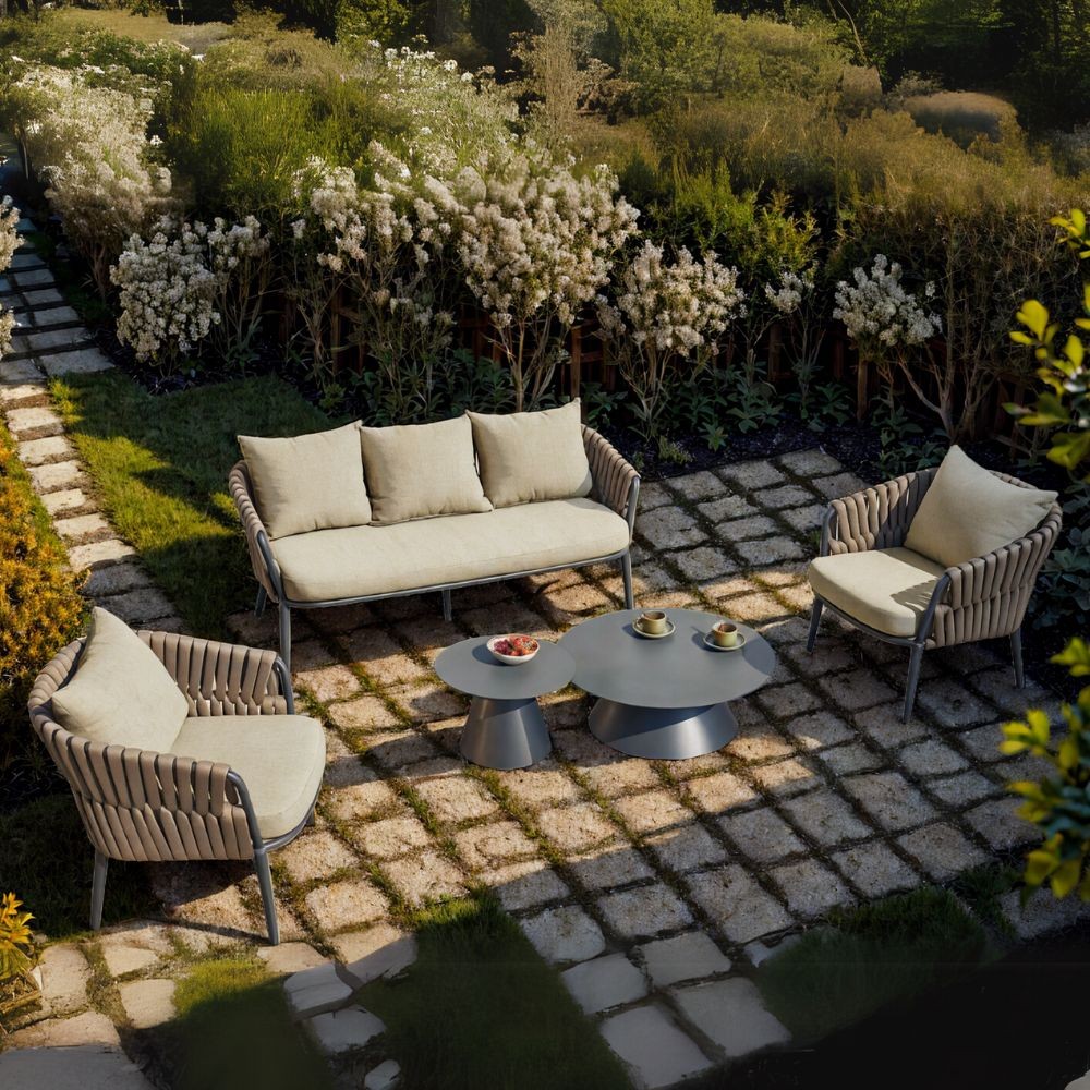 Salottino da esterno Simo beige – Eleganza e comfort per i tuoi spazi outdoor