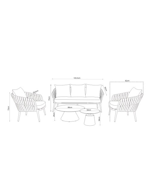 Salottino da esterno Simo beige – Eleganza e comfort per i tuoi spazi outdoor