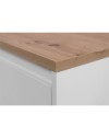 Madia 2 ante e 2 cassetti bianca con top rovere Linz01B 120x38x85H