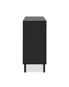 Madia moderna 2 ante e 4 cassetti nero con listelli rovere Monza01B 118x40x90H
