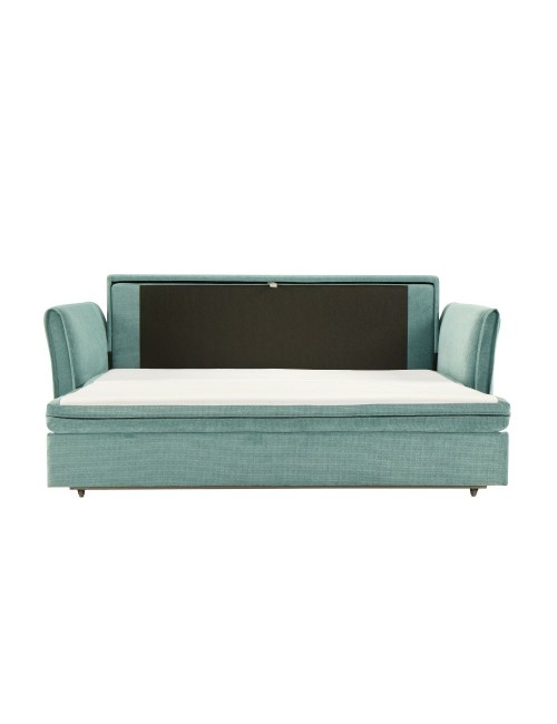 Divano Letto Cassie 3 posti tessuto verde acqua 176x93x97H: Stile, Comfort e Funzionalità