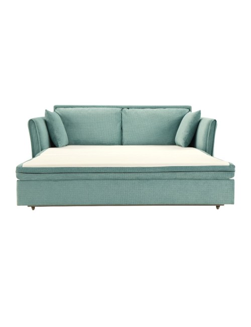 Divano Letto Cassie 3 posti tessuto verde acqua 176x93x97H: Stile, Comfort e Funzionalità