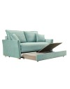 Divano Letto Cassie 3 posti tessuto verde acqua 176x93x97H: Stile, Comfort e Funzionalità