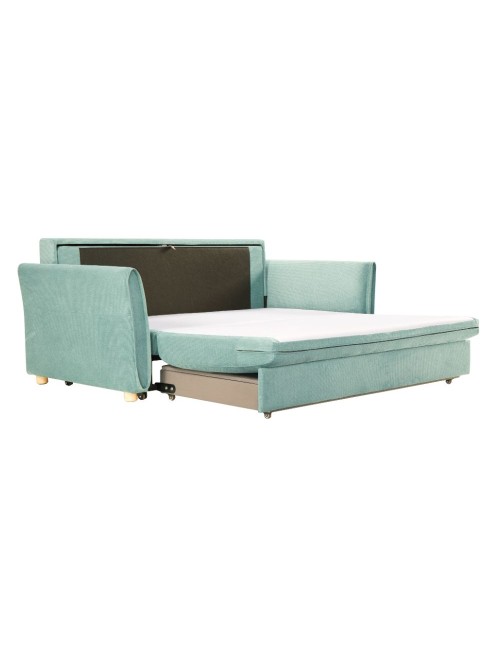 Divano Letto Cassie 3 posti tessuto verde acqua 176x93x97H: Stile, Comfort e Funzionalità