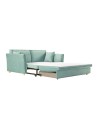 Divano Letto Cassie 3 posti tessuto verde acqua 176x93x97H: Stile, Comfort e Funzionalità