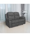 Divano Chicago 2 posti reclinabile colore grigio scuro 154x90x100H