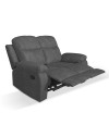 Divano Chicago 2 posti reclinabile colore grigio scuro 154x90x100H