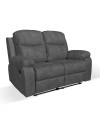 Divano Chicago 2 posti reclinabile colore grigio scuro 154x90x100H