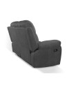 Divano Chicago 2 posti reclinabile colore grigio scuro 154x90x100H