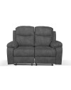 Divano Chicago 2 posti reclinabile colore grigio scuro 154x90x100H