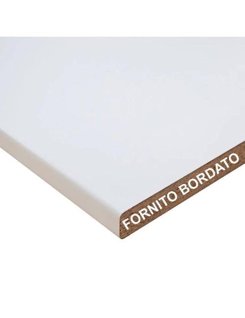 Top cucina colore bianco bordo poliuretano 150x60x2.8H