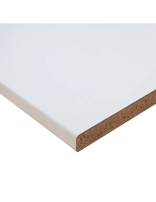 Top cucina colore bianco bordo poliuretano 150x60x2.8H