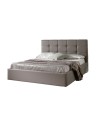 Letto matrimoniale contenitore ecopelle tortora Prima 174x208x107H
