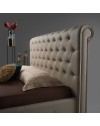 Letto matrimoniale contenitore ecopelle tortora Peninsula 180x233x120H