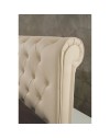 Letto matrimoniale contenitore ecopelle crema Peninsula 180x233x120H