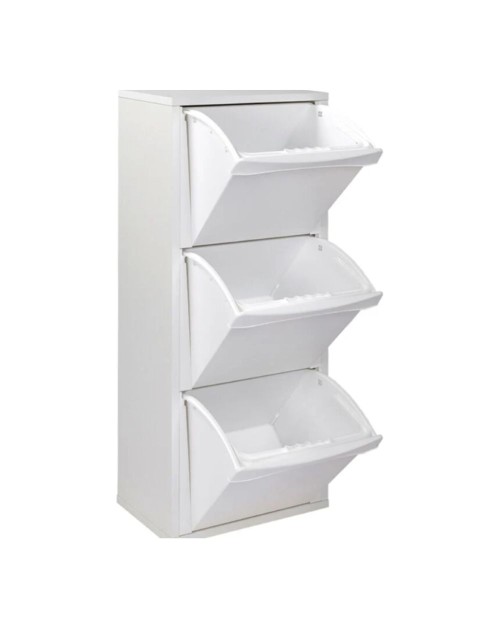 Mobile Pattumiera Helena bianco 40x25x102H – Eleganza e Funzionalità per la Raccolta Differenziata
